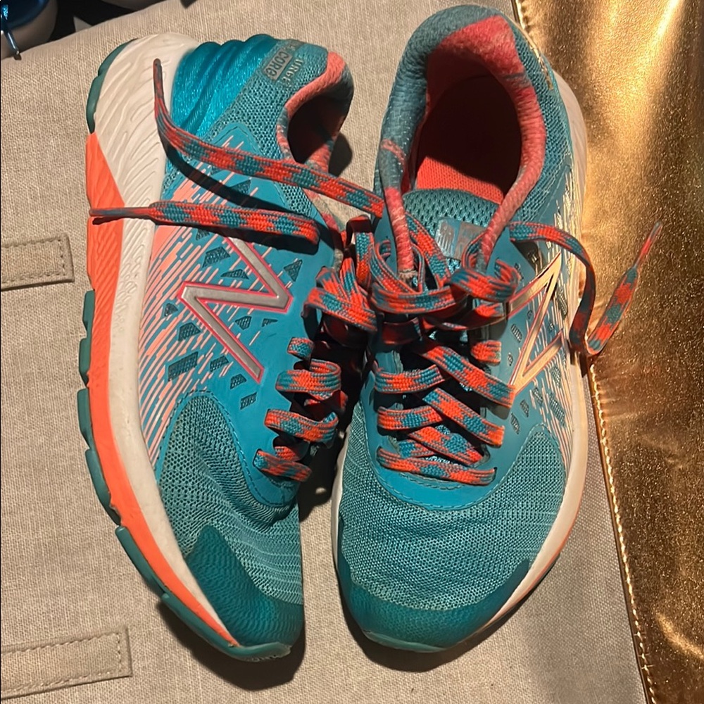 New Balance Blue and Pink Athletic Shoes with Breathable Mesh